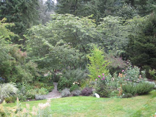 this pathway is to the right of the sculpture - also leading to the garden below